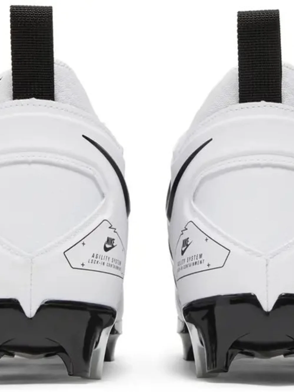 Nike Men’s White Soccer/Football Cleats with Black Swoosh Size 14